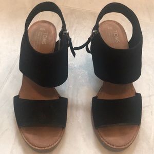 Toms Majorca sandals in black suede